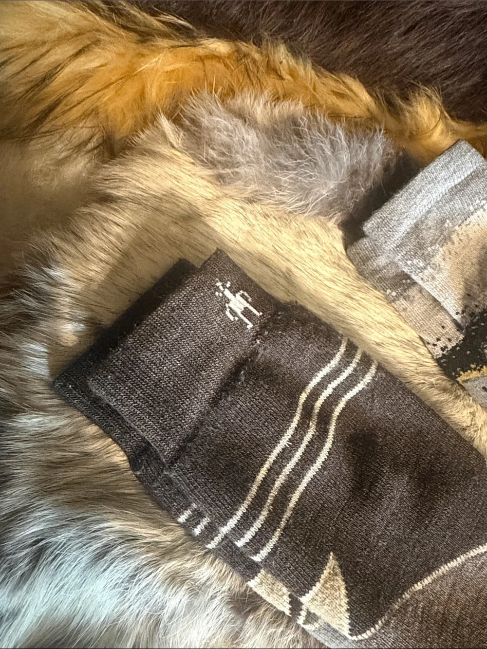 Casual Graphic Crew Socks in Black, Gray & Yellow bundle of 2 (420)